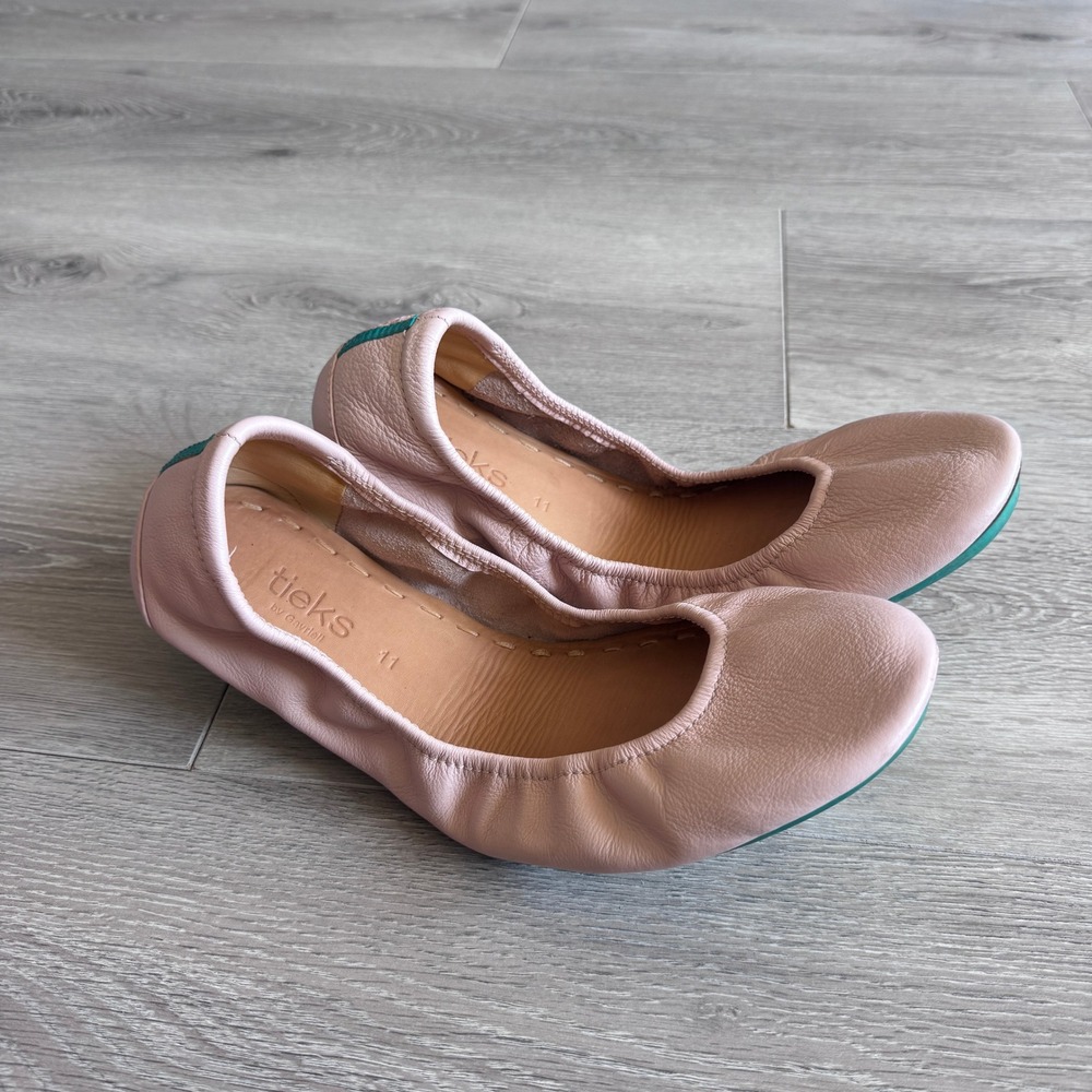 Tieks by Gavrieli Ballerina Pink Leather Foldable Ballet Flats Womens 11